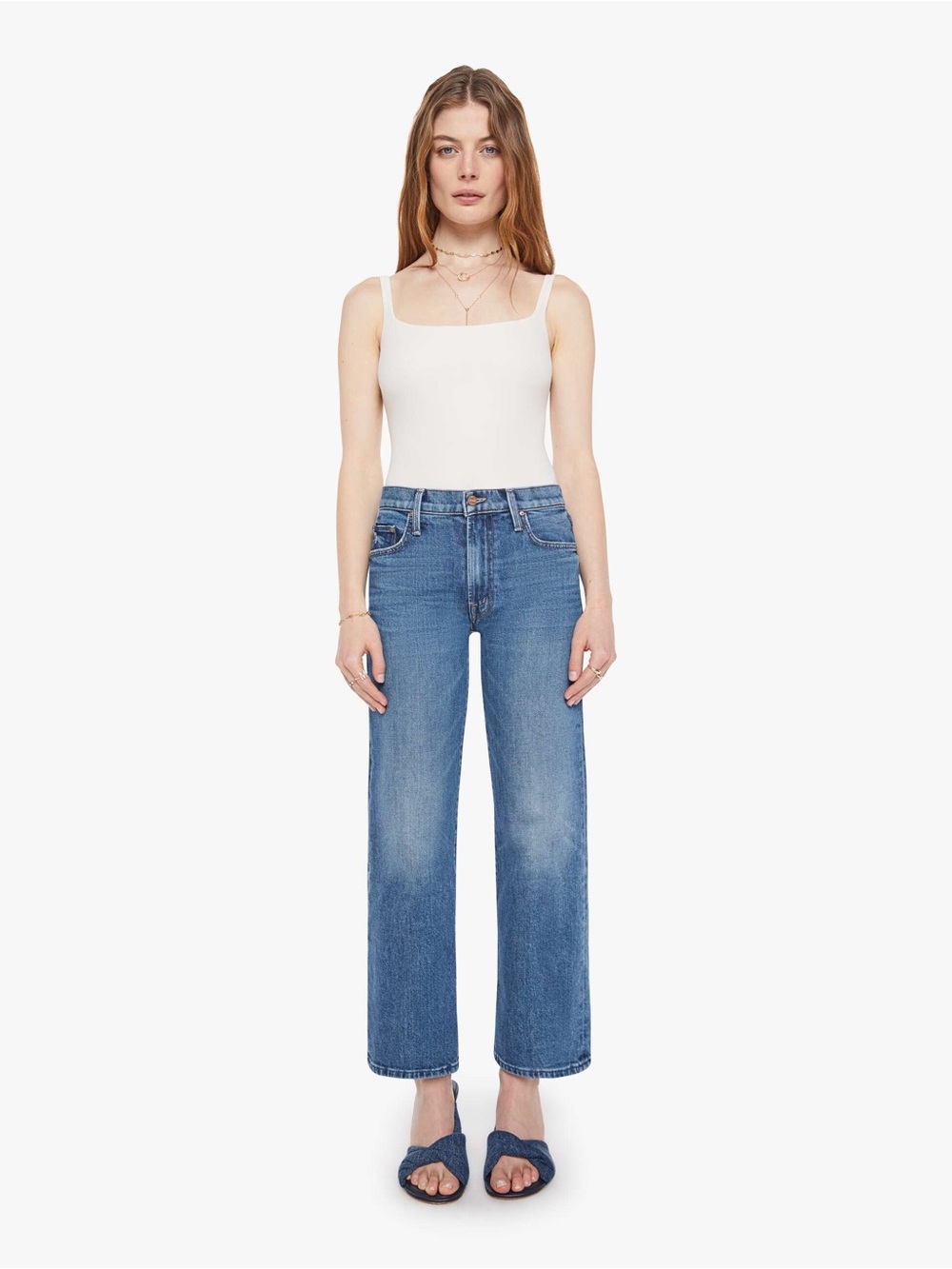 MOTHER Rambler Mid Rise Zip in Tamborine Man, Size 28